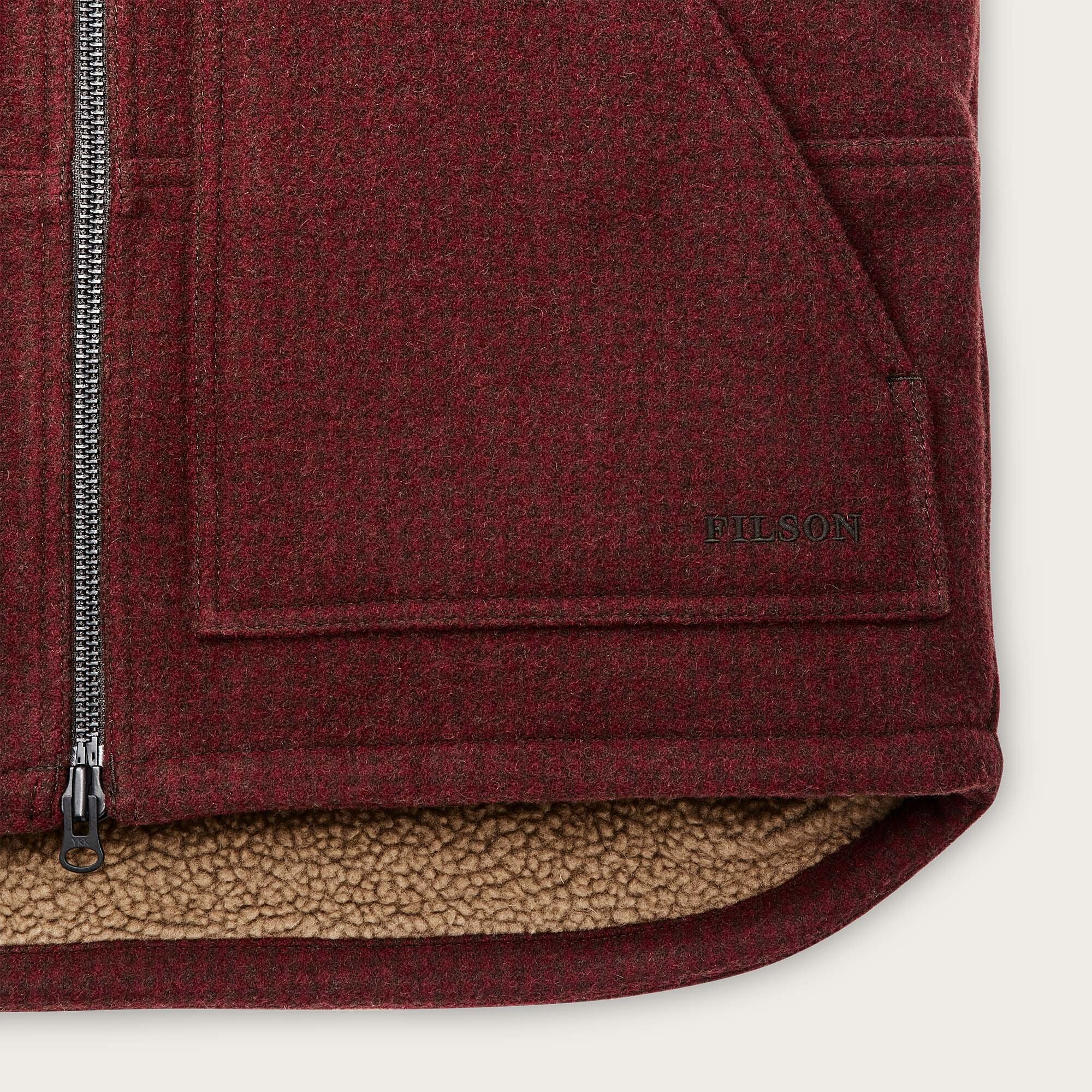 LINED MACKINAW WOOL WORK VEST - Image 3